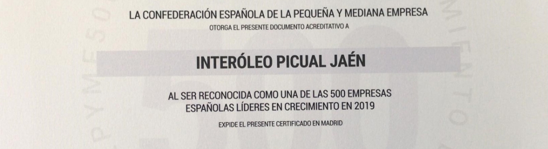 Grupo Interóleo recibe un premio de Cepyme como una de las 500 empresas españolas Grupo Interóleo recibe un premio de Cepyme como una de las 500 empresas españolas