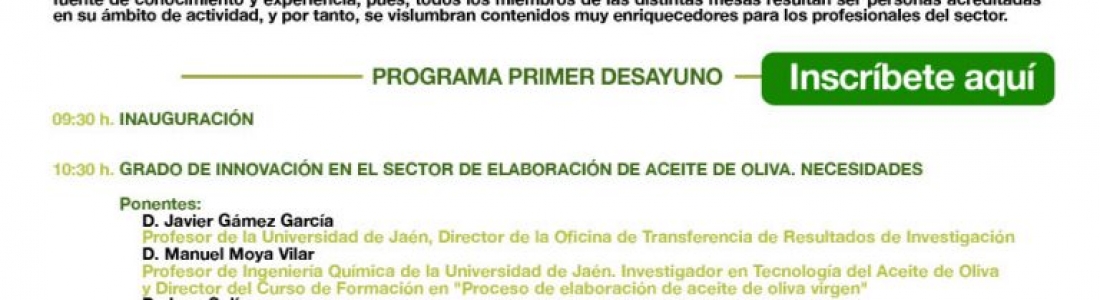 Los Diálogos de Expoliva se retomarán el 4 de abril con el análisis del sector oleícola internacional Los Diálogos de Expoliva se retomarán el 4 de abril con el análisis del sector oleícola internacional